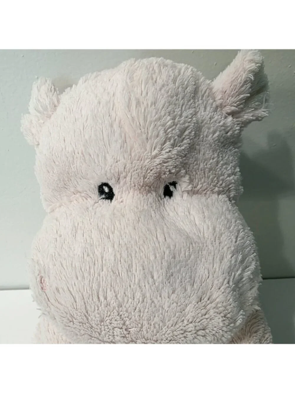Vtg Pink Hippo Floppy Plush Stuffed Animal Soft Lovey Toys R Us Alley Toy